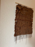 CUSTOM Suede and Chain Woven Wall Hanging