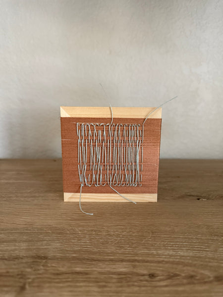 Mini Woven Tile - String Theory- Mint snd Beige #2