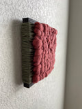 Woven Tile- Fluff-Rose and Green