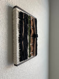 Woven Tile- Black, Suede and Green