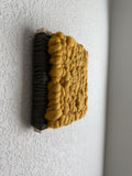 Woven Tile- Fluff- Green and Mustard