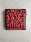 Woven Tile- Fluff-Rose and Green