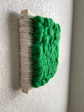 Woven Tile- Fluff- Green and White