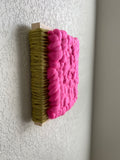 Woven Tile- Fluff- Hot pink and Lime