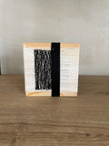 Mini Woven Tile - String Theory- Black and White #1