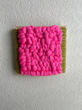 Woven Tile- Fluff- Hot pink and Lime