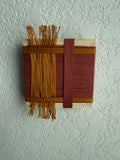 Mini Woven Tile - String Theory-  Rust and Rose #2