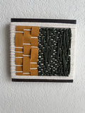 Woven Tile- Mustard Suede and Green