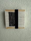 Mini Woven Tile - String Theory- Black and White #1