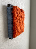 Woven Tile- Fluff- Orange and Blue