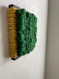 Woven Tile- Fluff- Green and Mustard