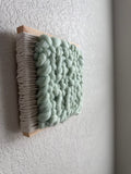 Woven Tile- Fluff- Mint and White