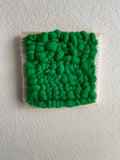 Woven Tile- Fluff- Green and White