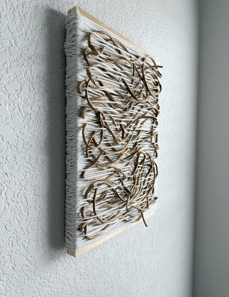 Woven Tile 12” x 17”- Abstract - Twisted Paper