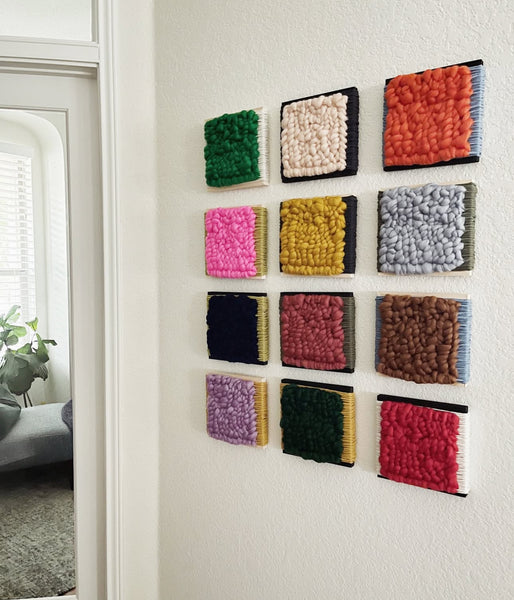 Series of 12 Fluff Woven Tiles