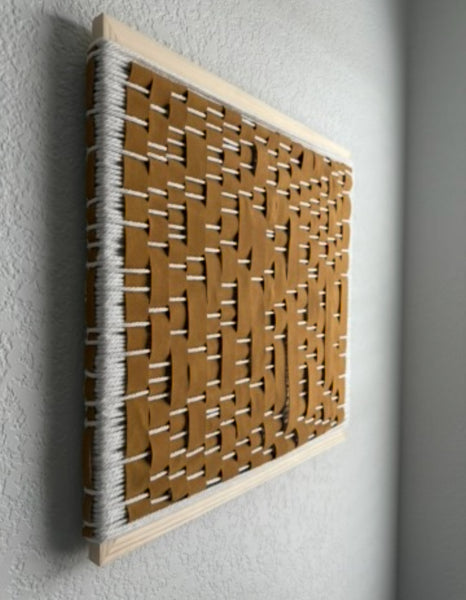 Woven Tile- 20”x20” Mustard Suede
