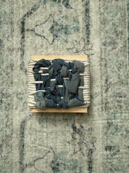 Mini Woven Tile - Denim #1