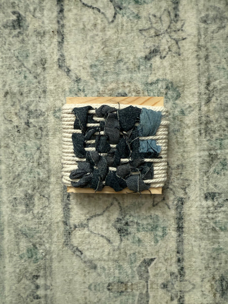 Mini Woven Tile - Denim #3
