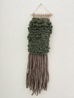 Green Textured Woven Wall Hanging