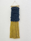 Navy and Mustard Textured Woven Wall Hanging