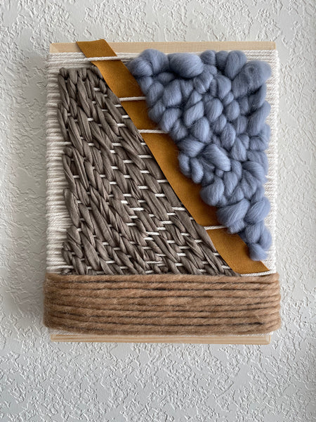 Woven Tile- Olive Green, Suede, Dusty Blue and Tan