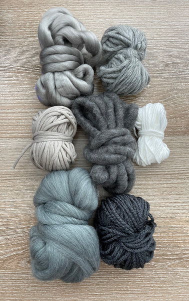 Yarn Pack for Weaving- Greys