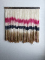 Abstract Dip Dyed Wall Hanging-Hot pink/mustard