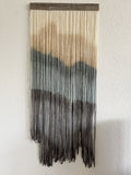 Dip Dyed Wall Hanging- Tan, Blue and Grey
