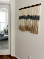 Abstract Dip Dyed Wall Hanging-green/mustard